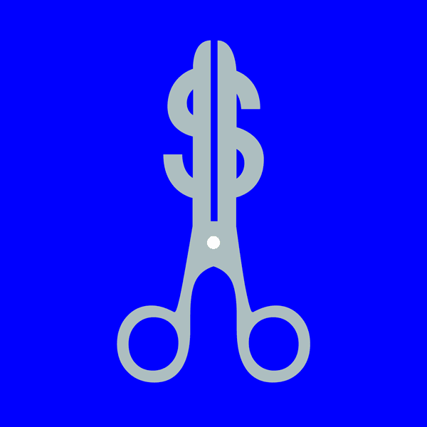 graphic: dollar, strong, scissor, cutting, infaltion, illustrations
