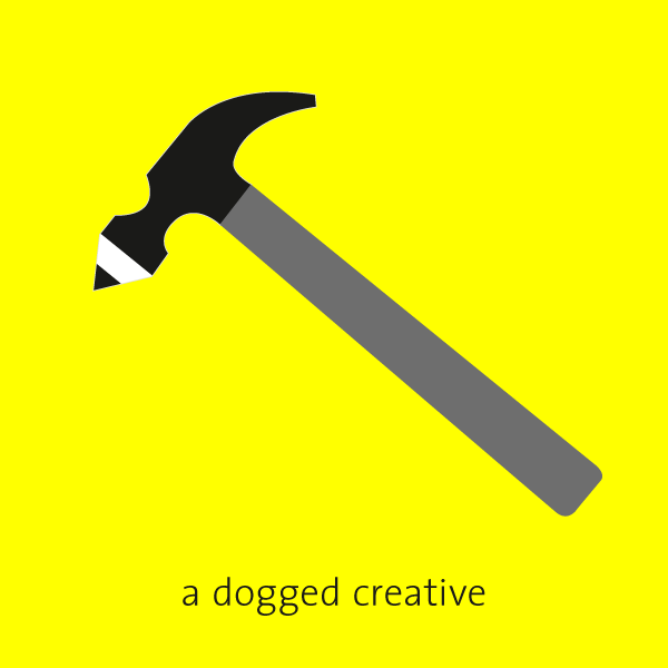 graphic: hammer, creative, pencil, media