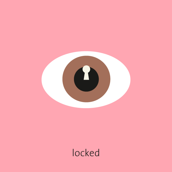 graphic: eye, illustraton, key hole, glance, look
